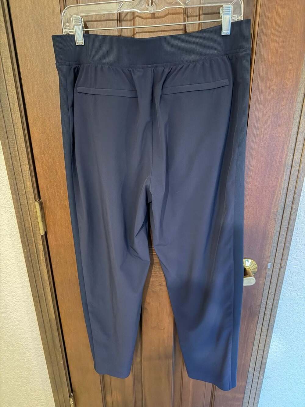 Athleta Stellar Tuxedo Stripe Ankle Pants Blue Size 10
